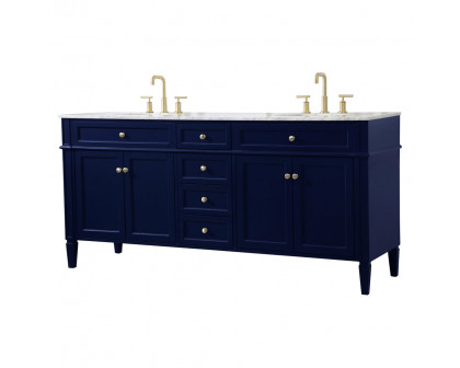 Elegant 60" Single Bathroom Vanity Set - Blue (VF12572DBL)