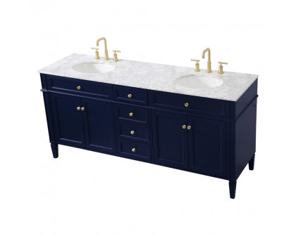 Elegant 60" Single Bathroom Vanity Set - Blue (VF12572DBL)