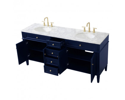 Elegant 60" Single Bathroom Vanity Set - Blue (VF12572DBL)