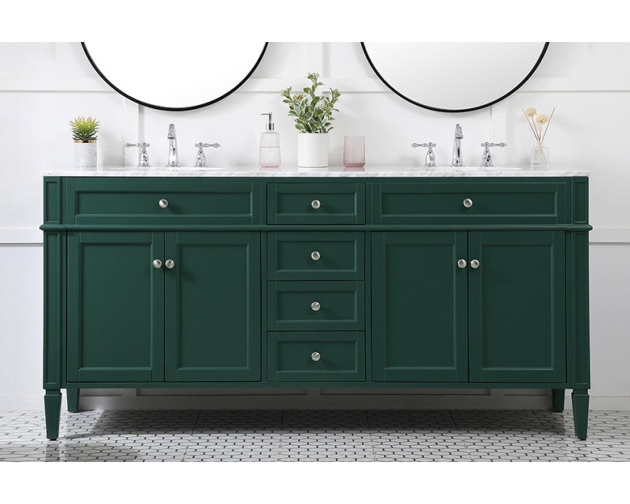 Elegant 60" Single Bathroom Vanity Set - Green (VF12572DGN)