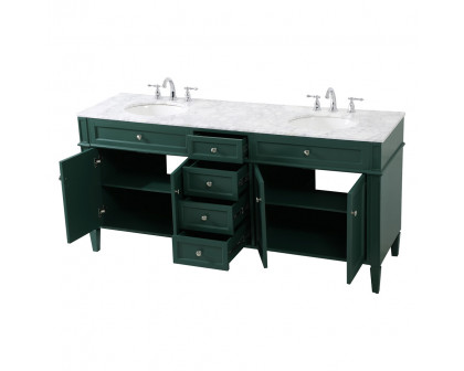 Elegant 60" Single Bathroom Vanity Set - Green (VF12572DGN)