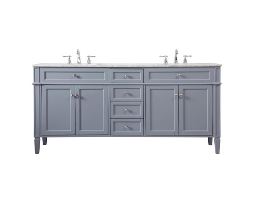 Elegant 60" Single Bathroom Vanity Set - Gray (VF12572DGR)