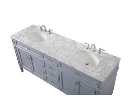 Elegant 60" Single Bathroom Vanity Set - Gray (VF12572DGR)