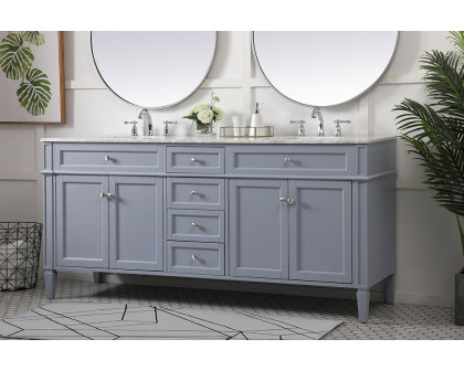 Elegant 60" Single Bathroom Vanity Set - Gray (VF12572DGR)