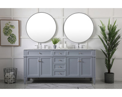 Elegant 60" Single Bathroom Vanity Set - Gray (VF12572DGR)