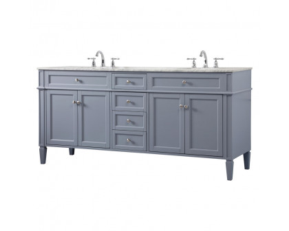 Elegant 60" Single Bathroom Vanity Set - Gray (VF12572DGR)