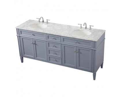 Elegant 60" Single Bathroom Vanity Set - Gray (VF12572DGR)