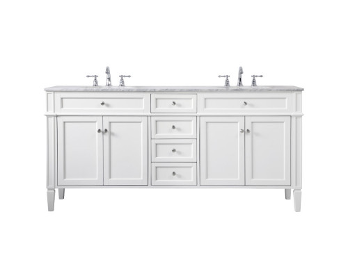 Elegant 60" Single Bathroom Vanity Set - White (VF12572DWH)