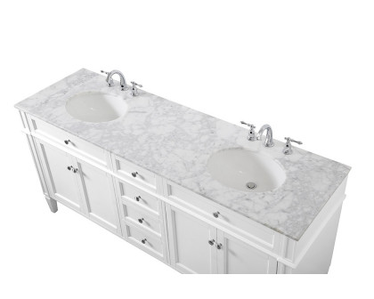 Elegant 60" Single Bathroom Vanity Set - White (VF12572DWH)