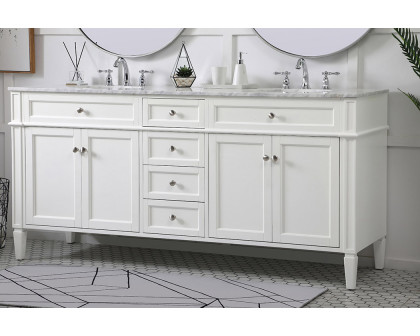 Elegant 60" Single Bathroom Vanity Set - White (VF12572DWH)