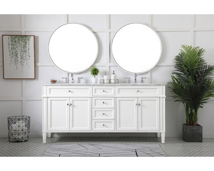 Elegant 60" Single Bathroom Vanity Set - White (VF12572DWH)