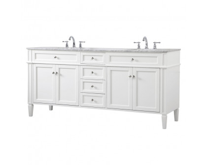 Elegant 60" Single Bathroom Vanity Set - White (VF12572DWH)