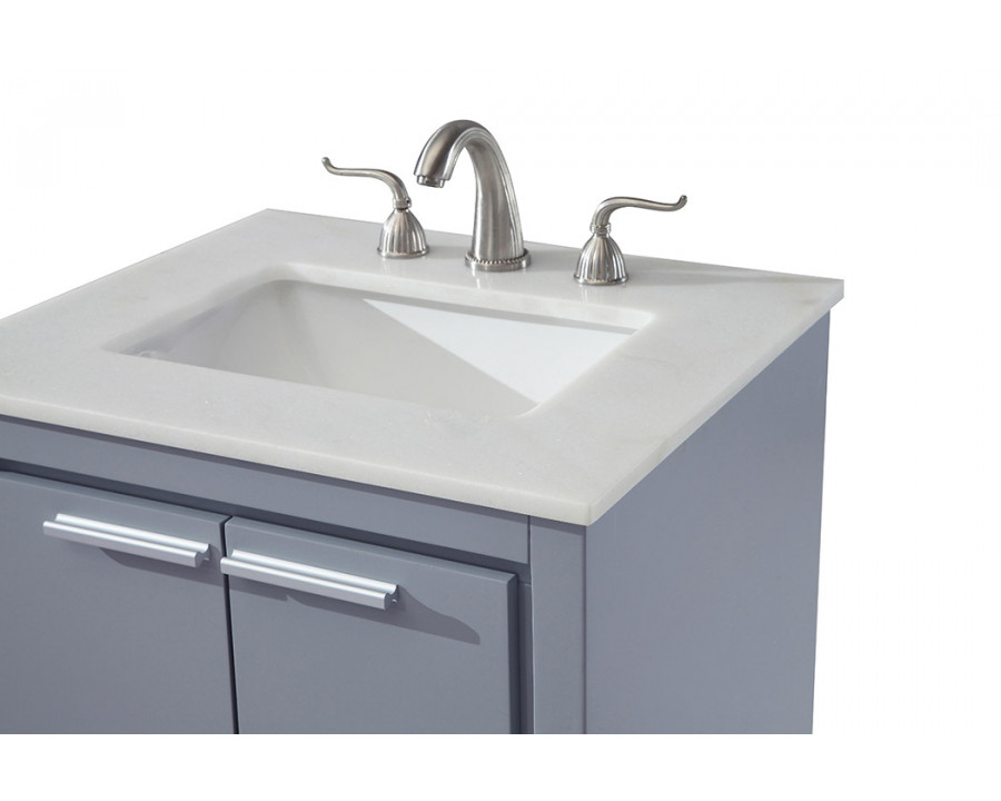 Elegant Bathroom Vanity - Gray (VF12824GR)