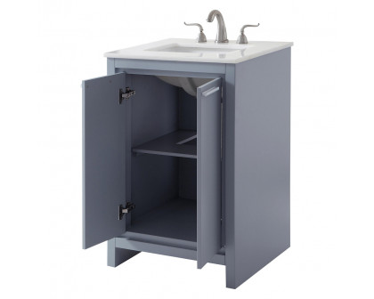 Elegant Bathroom Vanity - Gray (VF12824GR)