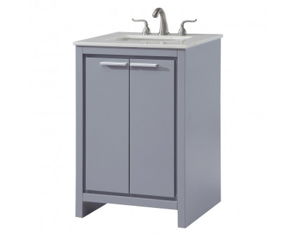 Elegant Bathroom Vanity - Gray (VF12824GR)