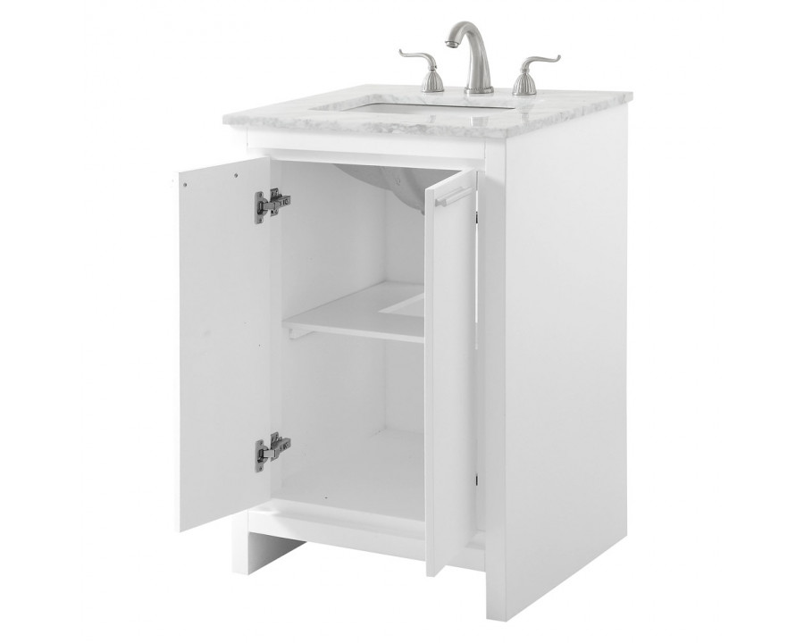 Elegant Bathroom Vanity - White (VF12824WH)