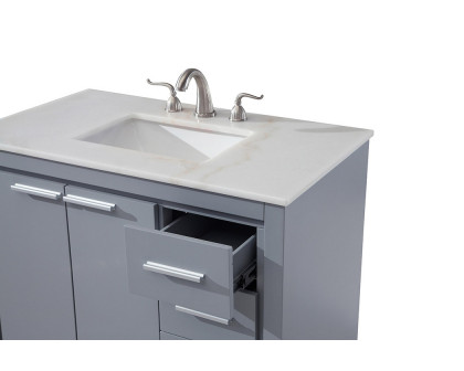 Elegant Bathroom Vanity - Gray (VF12836GR)