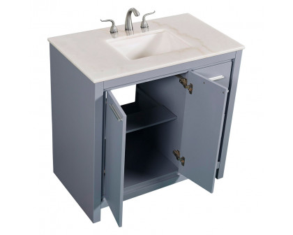 Elegant Bathroom Vanity - Gray (VF12836GR)