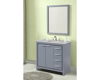 Elegant Bathroom Vanity - Gray (VF12836GR)