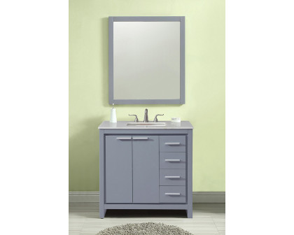 Elegant Bathroom Vanity - Gray (VF12836GR)