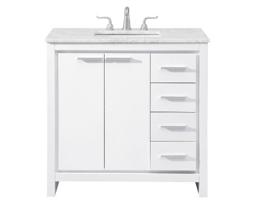 Elegant Bathroom Vanity - White (VF12836WH)