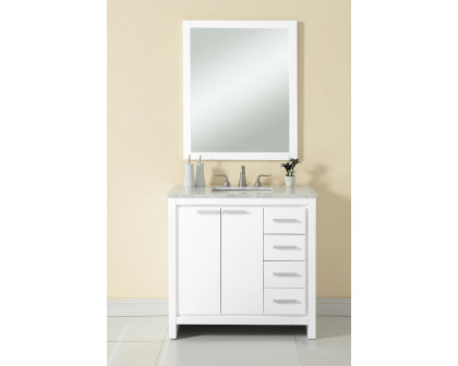 Elegant Bathroom Vanity - White (VF12836WH)