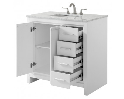 Elegant Bathroom Vanity - White (VF12836WH)