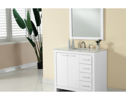 Elegant Bathroom Vanity - White (VF12836WH)