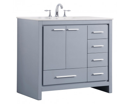 Elegant Bathroom Vanity - Gray (VF12840GR)