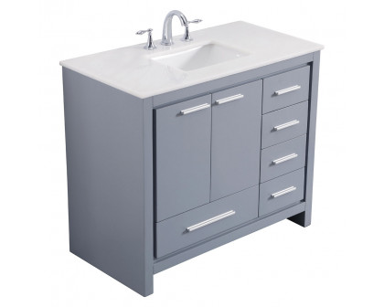 Elegant Bathroom Vanity - Gray (VF12840GR)