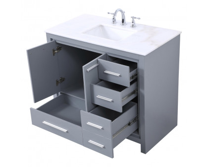 Elegant Bathroom Vanity - Gray (VF12840GR)