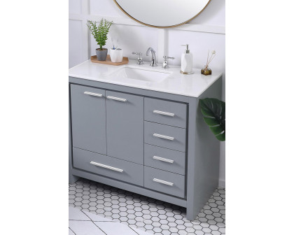 Elegant Bathroom Vanity - Gray (VF12840GR)