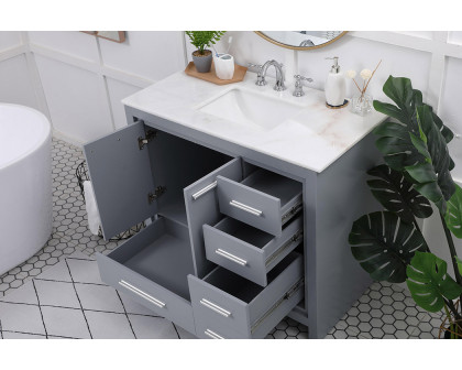 Elegant Bathroom Vanity - Gray (VF12840GR)