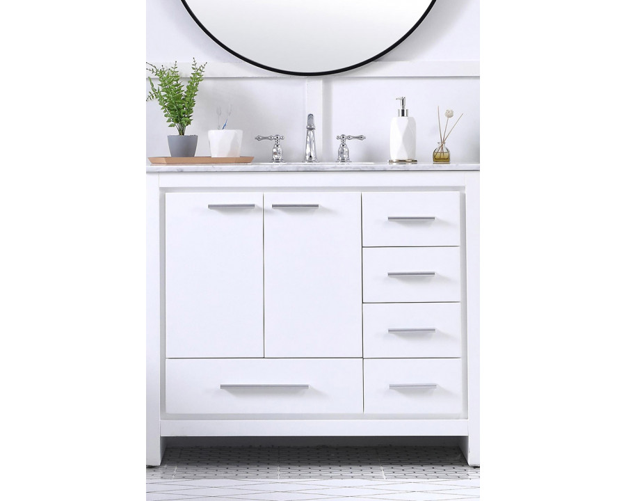 Elegant Bathroom Vanity - White (VF12840WH)