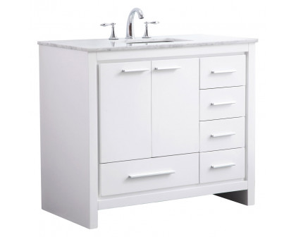 Elegant Bathroom Vanity - White (VF12840WH)