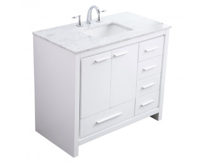 Elegant Bathroom Vanity - White (VF12840WH)