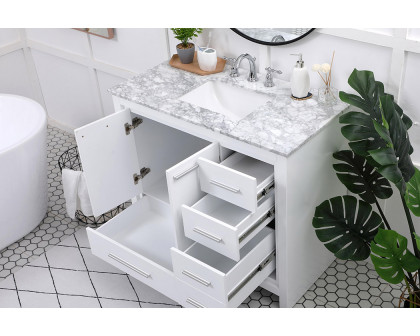 Elegant Bathroom Vanity - White (VF12840WH)