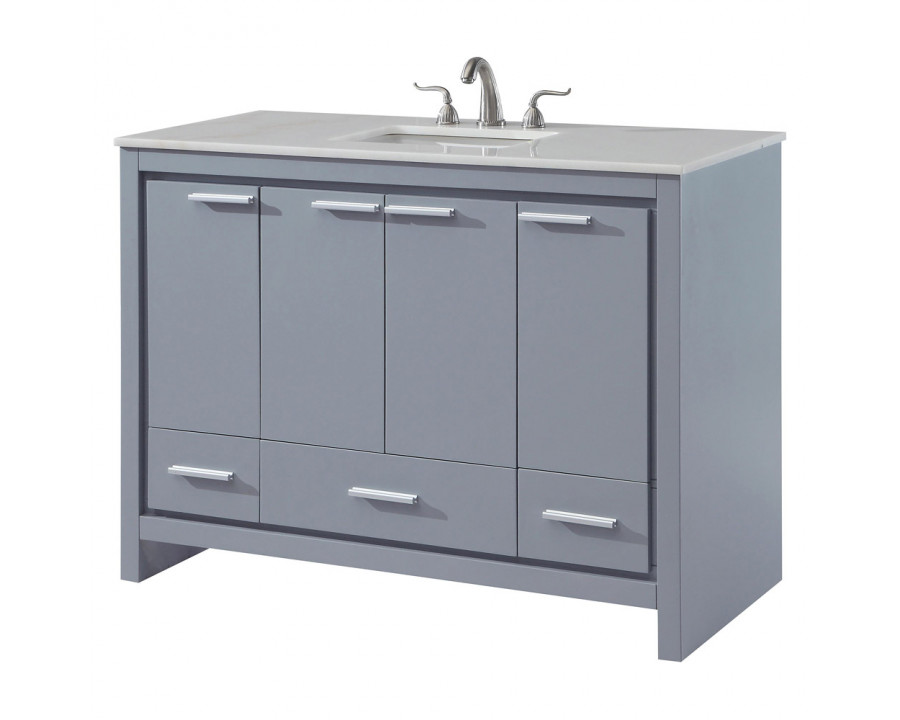 Elegant Bathroom Vanity - Gray (VF12848GR)