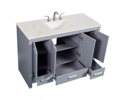 Elegant Bathroom Vanity - Gray (VF12848GR)