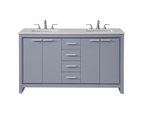 Elegant Bathroom Vanity - Gray (VF12860DGR)