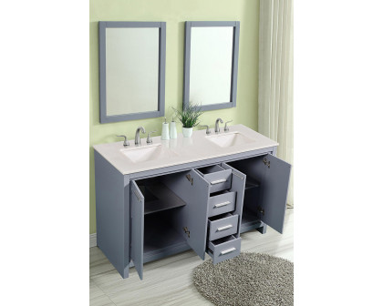 Elegant Bathroom Vanity - Gray (VF12860DGR)