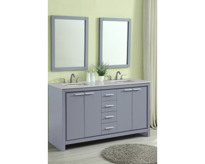 Elegant Bathroom Vanity - Gray (VF12860DGR)