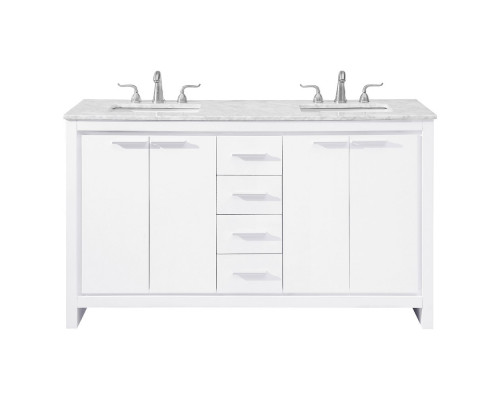 Elegant Bathroom Vanity - White (VF12860DWH)