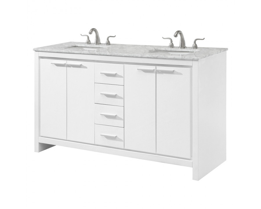 Elegant Bathroom Vanity - White (VF12860DWH)