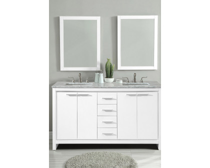 Elegant Bathroom Vanity - White (VF12860DWH)