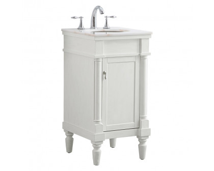 Elegant Bathroom Vanity - Antique White (VF13018AW)