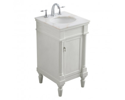 Elegant Bathroom Vanity - Antique White (VF13018AW)