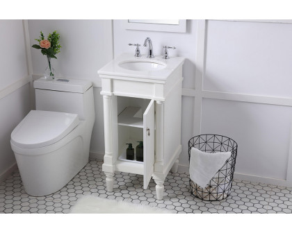 Elegant Bathroom Vanity - Antique White (VF13018AW)