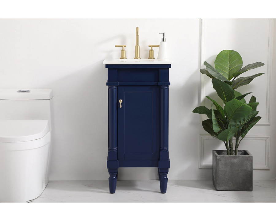 Elegant Bathroom Vanity - Blue (VF13018BL)