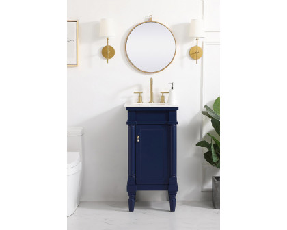 Elegant Bathroom Vanity - Blue (VF13018BL)